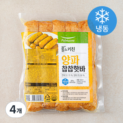 풀스키친 양파 찹찹핫바 10개입 (냉동), 500g, 4개