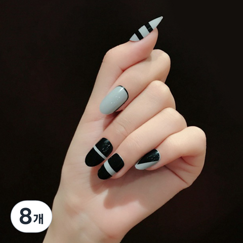 이엘피코리아 네일스티커 Q858 줄리라인, 8개