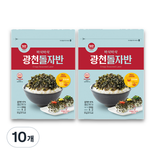바다모아 광천 돌김자반, 55g, 10개