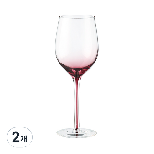 메종오브제 시에르 그라데이션 크리스탈 화이트 와인잔 핑크, 340ml, 2개
