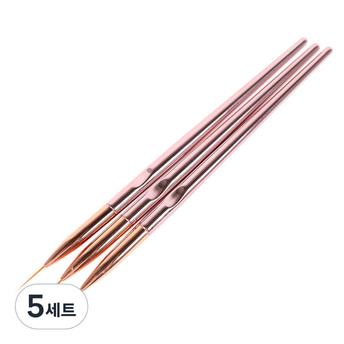 엔비키덜트 젤네일 전용 A 세필붓 롱 3종 세트 MBN039, 혼합 색상, 5세트
