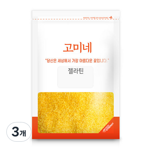 고미네 젤라틴, 300g, 3개