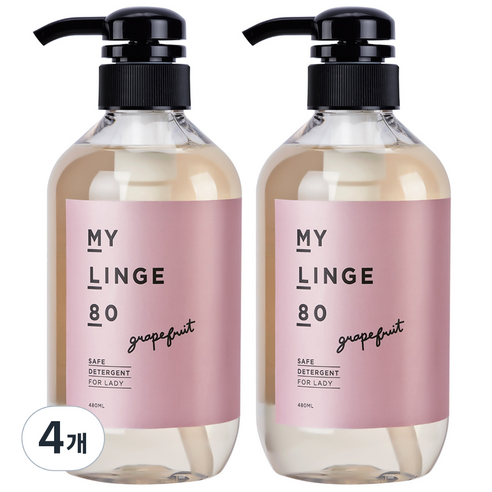마이랑쥬 80 여성 속옷 세정제, 480ml, 4개