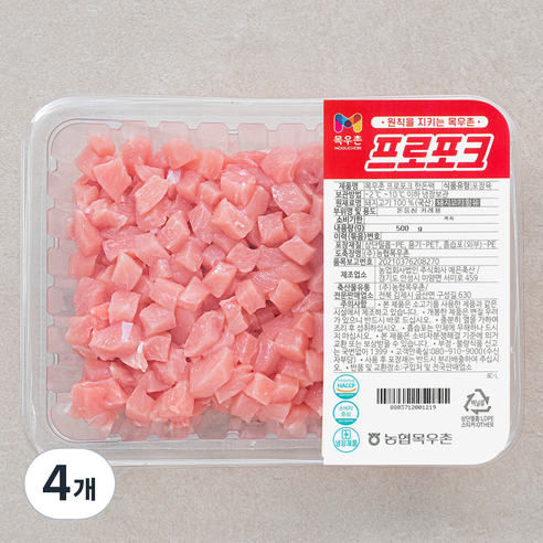 목우촌 프로포크한돈 등심 카레용 (냉장), 500g, 4개