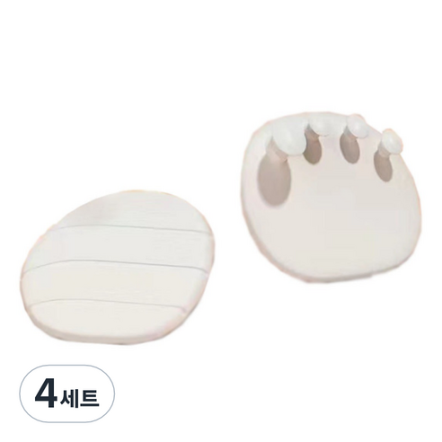 제이케이 자세교정 엄지 외반 발바닥 운동 아치 트레이너 양쪽착용 세트 화이트, 4세트