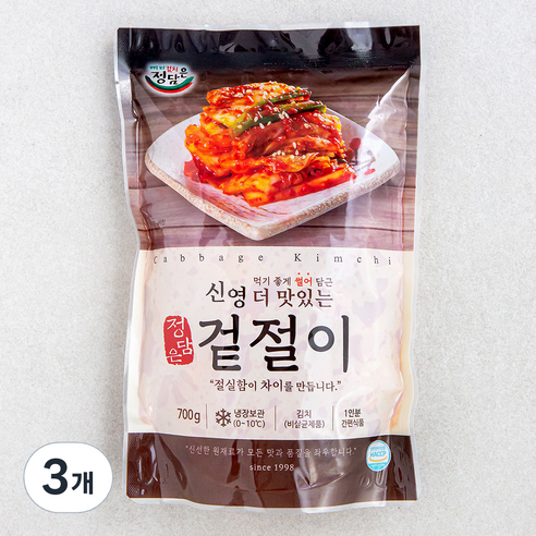 신영 정담은 더 맛있는 겉절이, 700g, 3개