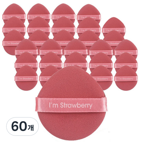 블루트레이드 데일리 쿠션 퍼프, 60개, 핑크