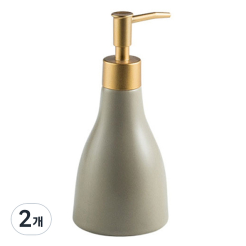 더자카 모던 다용도 리필 욕실 디스펜서 280ml, 카키, 2개
