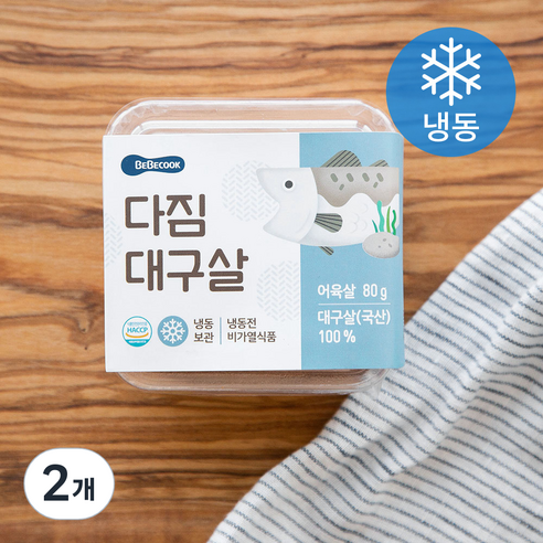 베베쿡 다짐대구살 (냉동), 80g, 2개 80g × 2개 섬네일