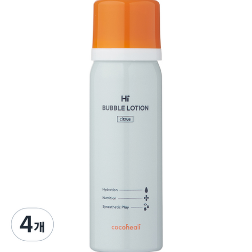 코코힐리 유아용 하이 버블로션 시트러스, 70ml, 4개