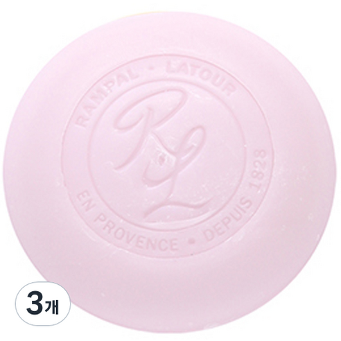 랑팔라투르 사봉롱드 로즈 원형비누, 100g, 3개