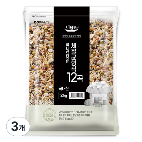 더담은 100% 국산 체질균형식 12곡, 2kg, 3개