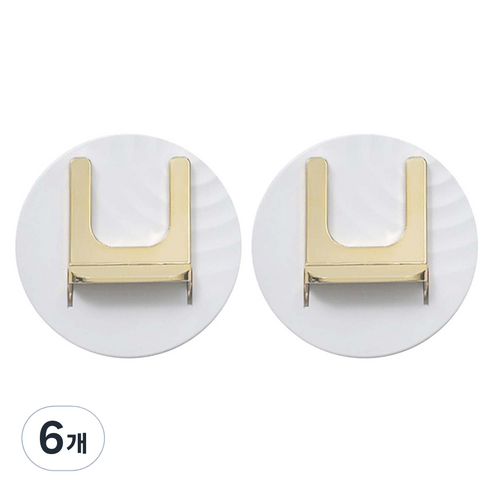 withWIN 무타공 접이식 드라이기 거치대, 화이트, 6개