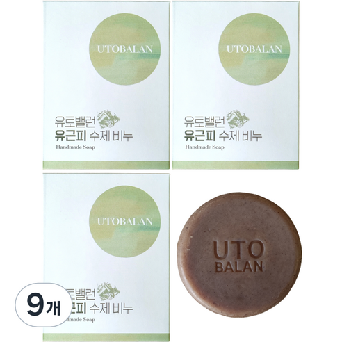 유토밸런 유근피 수제비누, 9개, 85g