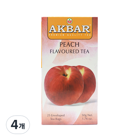 아크바 복숭아향 홍차, 50g, 4개, 4개, 1개