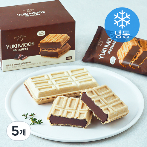 유키모찌 저당 모나카 초코 (냉동), 5개, 4개입, 140ml