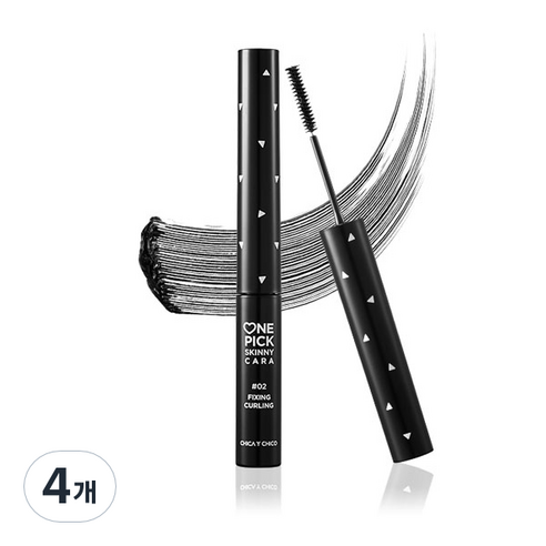 치카이치코 원픽 스키니카라 마스카라 3g, 2호 픽싱컬링, 4개