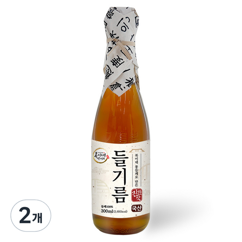 복이네먹거리 통들깨로 만든 진한맛 국산 들기름, 300ml, 2개