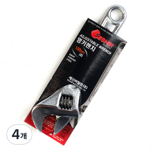 세신버팔로 몽키렌치 100mm 랜덤발송, 4개