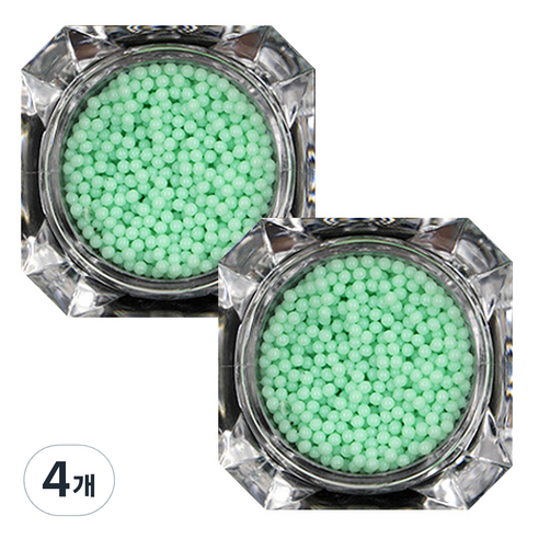 이코디 구슬 네일글리터 1mm, 민트, 4개