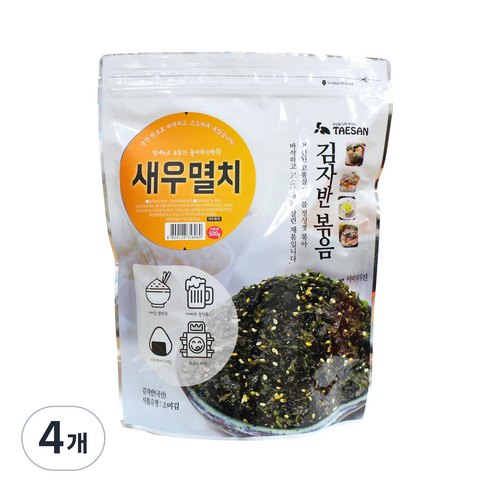 태산 새우멸치 김자반볶음, 4개, 500g