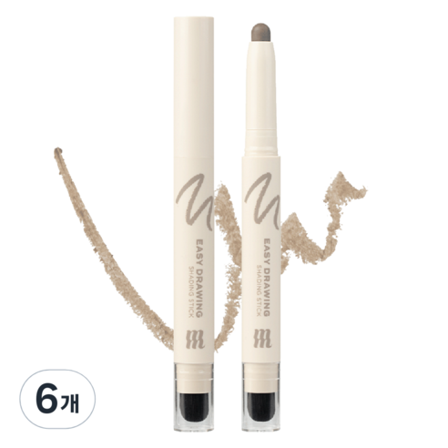 머지 이지 드로잉 쉐딩 스틱 1.3g, DS2 쿨 드로잉, 6개
