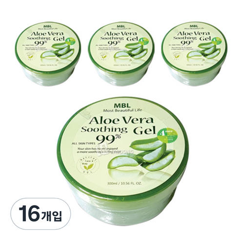 엠비엘 알로에 베라 수딩젤, 300ml, 16개입