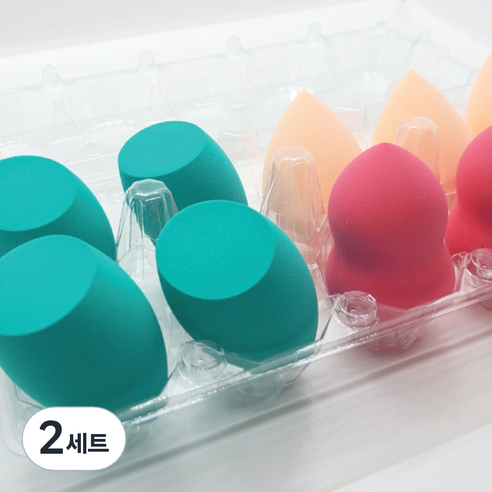 뷰티럽 대용량 논라텍스 사선 메이크업 스펀지 3종 10p 세트, 랜덤발송, 2세트