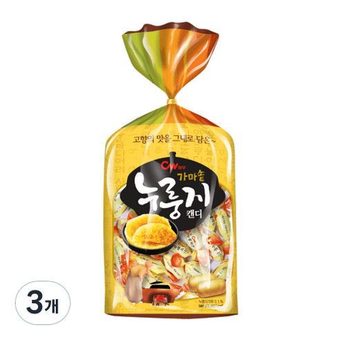 청우식품 누룽지맛 캔디, 3개, 500g