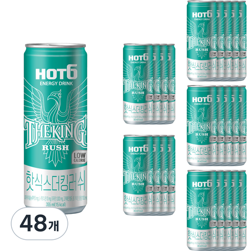 핫식스 더킹 러쉬 탄산음료, 48개, 355ml