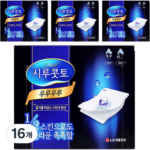 시루콧토 우루우루 화장솜, 40개입, 16개