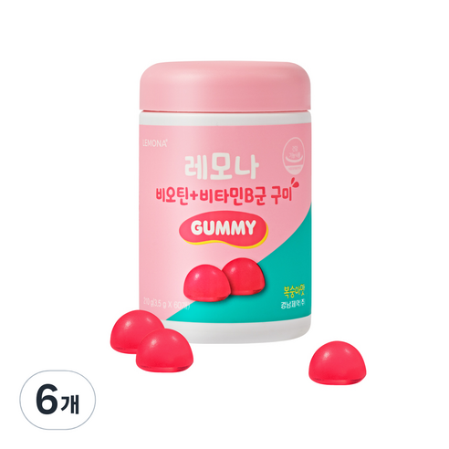 레모나 경남제약 비오틴 + 비타민B군 구미 210g, 60정, 6개