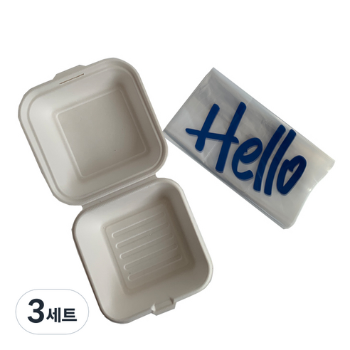 헬로 포장봉투 대 10p + 펄프상자 20p 세트, 화이트(펄프상자), 3세트