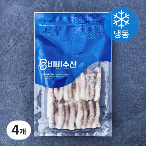 비비수산 깨끗하게 손질한 절단 낙지 (냉동), 4개, 300g