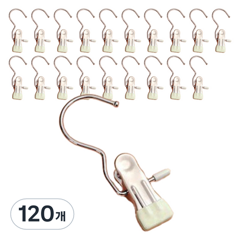 논슬립 외집게 옷걸이, 03 아이보리, 120개