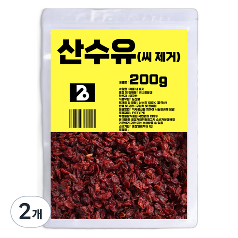 비니플랑센 씨 제거 산수유, 200g, 2개