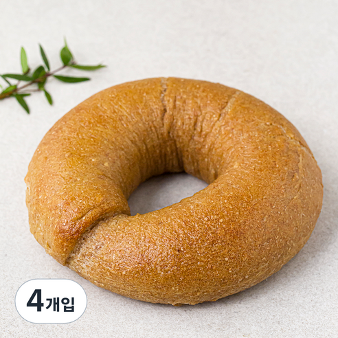 브로드카세 통밀 발효종 베이글, 120g, 1개입, 4개