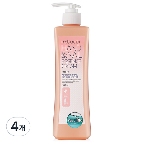 과일나라 바세린 EX 핸드앤네일 핸드크림, 500ml, 4개