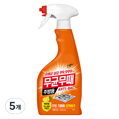 무균무때 안티박 주방용 세정제, 500ml, 5개