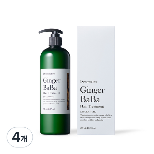 딥퍼랑스 진저바바 헤어 트리트먼트, 500ml, 4개