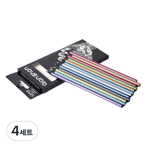 코히모 펄 반짝이 메탈릭 하이라이트 색연필 세트 4W070, 4세트, 12색