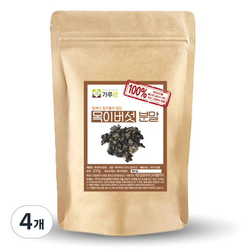 가루랑 목이버섯 분말, 200g, 4개