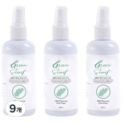 초록향기 피톤치드 스프레이, 100ml, 9개