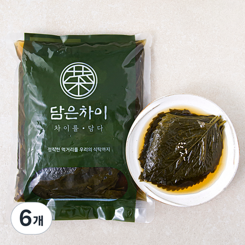 담은차이 간장깻잎 장아찌, 1kg, 6개