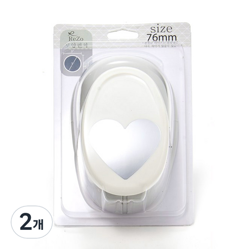 포코스 모양펀치 R-76 76mm, 2번 하트, 2개