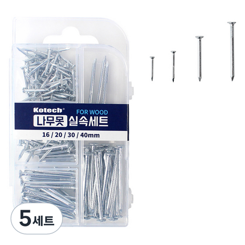 코텍스 실속간편 나무못 세트, 5세트