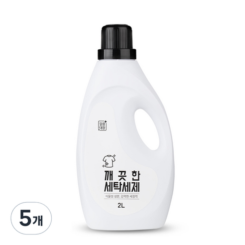 깔끔대장 깨끗한 세탁세제, 2L, 5개