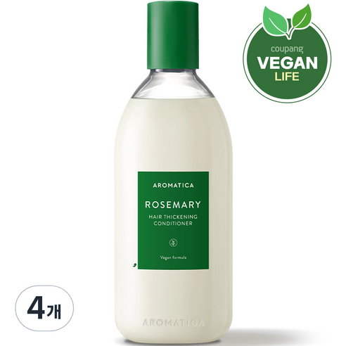 아로마티카 로즈마리 헤어 씨크닝 컨디셔너, 400ml, 4개