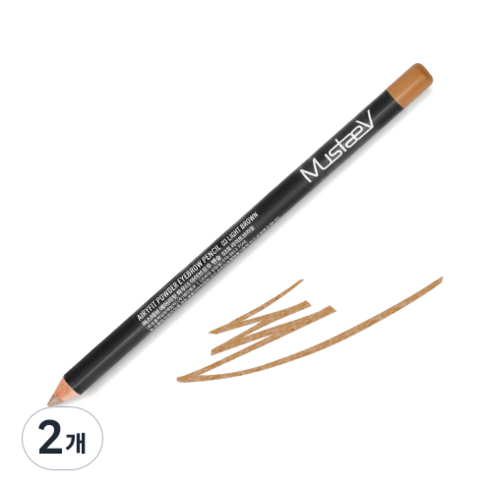 머스테브 에어리핏 파우더 아이브로우 펜슬 1.4g, 03호 라이트브라운, 2개