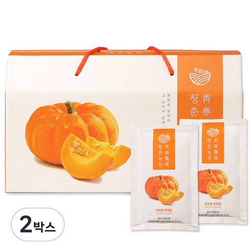 청춘농장 늙은 호박즙 30p, 2.7L, 2박스